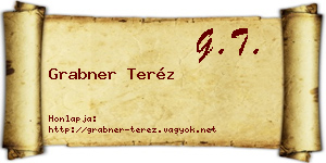 Grabner Teréz névjegykártya